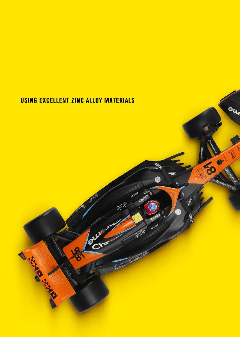 1:24 MCL60 2023 4# Lando Norris P2 British GP Mclaren F1 #81 Oscar Piastri Diecast Race SuperCar Model Competition Vehicles Toys