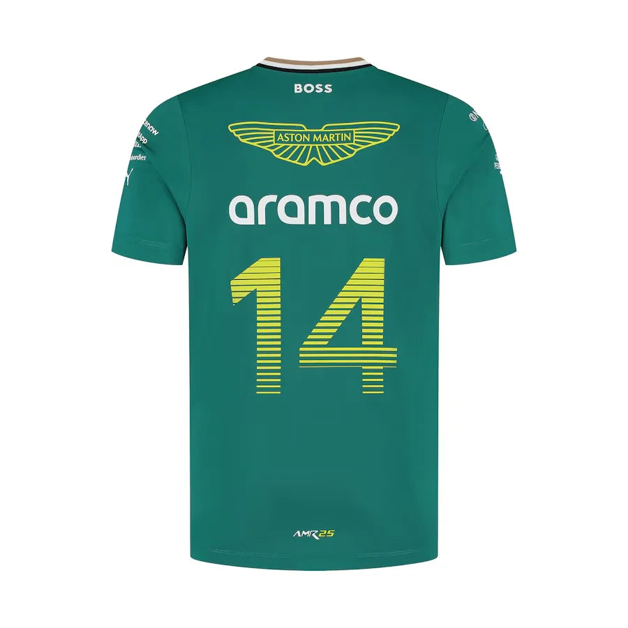 Aston Martin Aramco Cognizant F1 2025 Fernando Alonso Team Driver T-Shirt Short Sleeve Sweatshirt