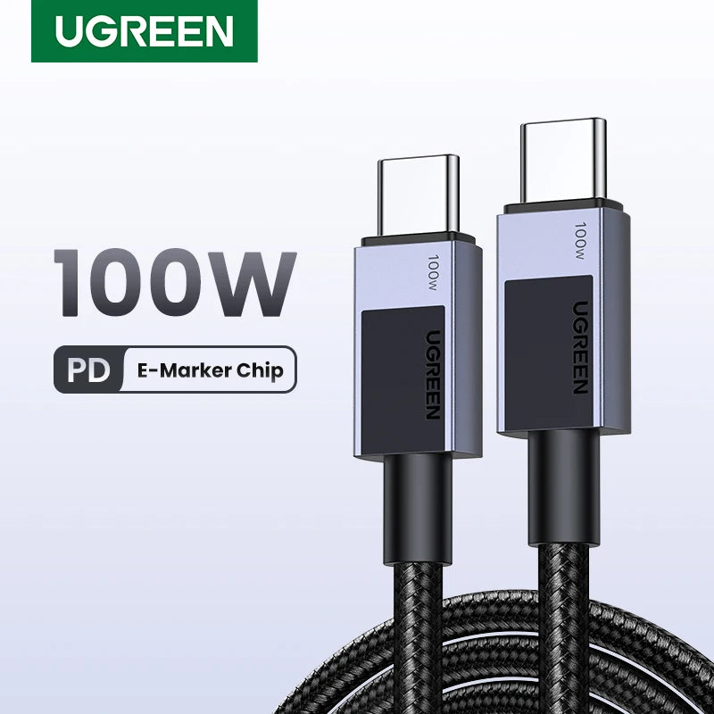 UGREEN USB C a USB Tipo C 100W Carga Rápida Para Macbook iPhone 15 Samsung Galaxy S2 Xiaomi PD Carga Rápida 100W 5A USB C Rápido