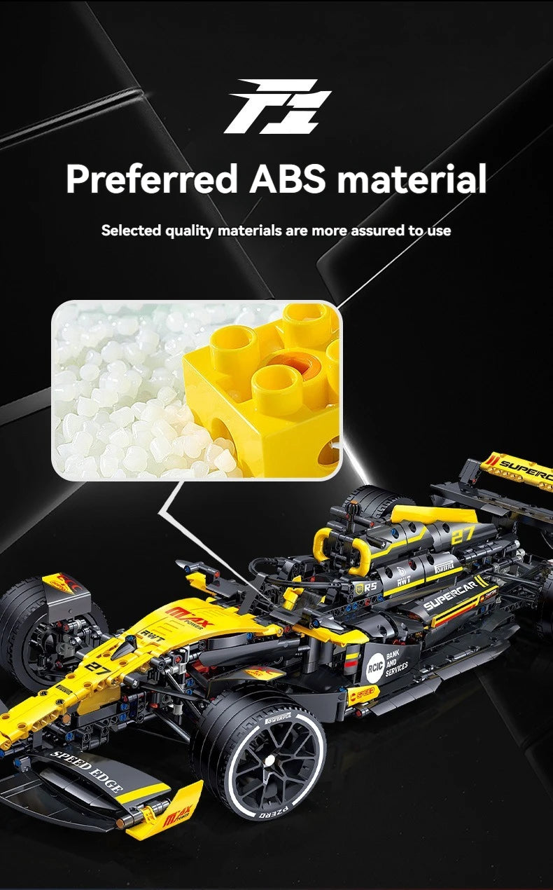 Technical Super Racing 1:8 Formula Building block Racing Renault F1 , kit assembly model Bricks toy, Christmas birthday gift