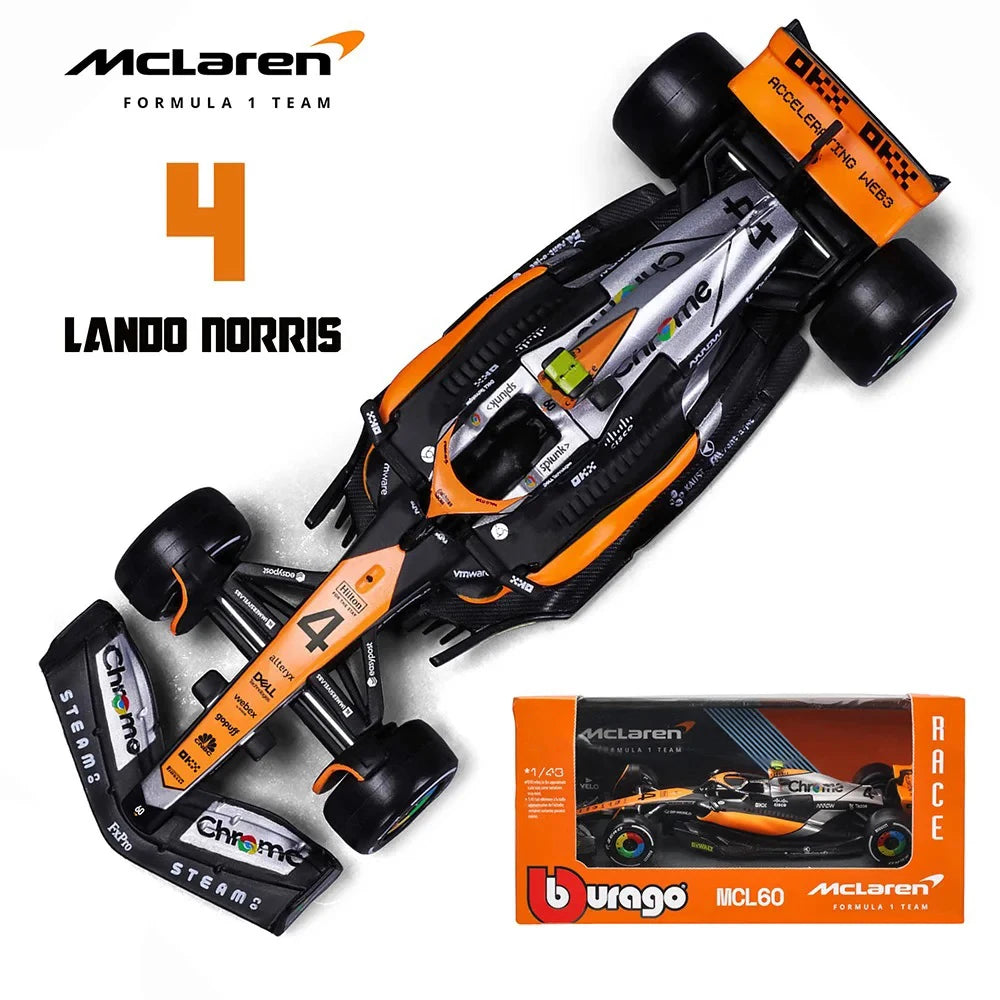 Bburago 1:43 2024 F1 Mercedes-AMG W15 #44 Hamilton Mclaren MCL38 MCL60 Monaco GP #4 Norris #81 Piastri Formula Car Model Gifts