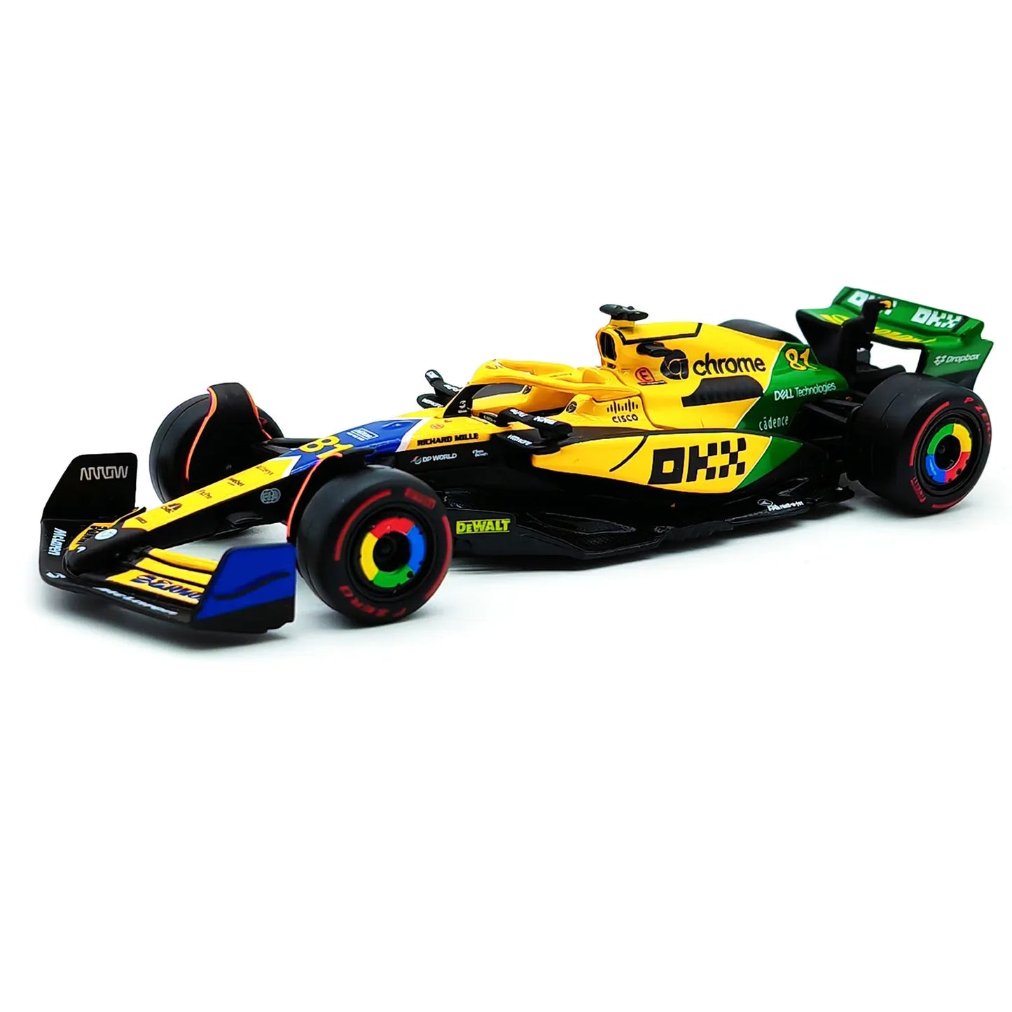 Bburago 1:43 2024 F1 Mclaren Mcl38 Monaco Grand Prix F1 Alloy Miniature Diecast Model #4 #81 Lando Norris F1 Car Toys Gift