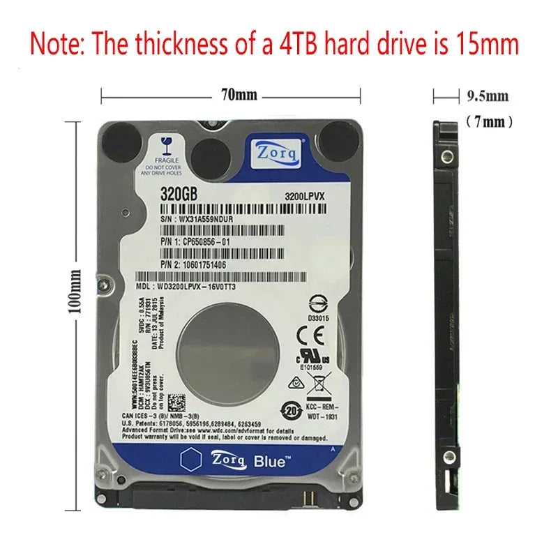 320GB 500GB 1TB 2TB 4TB Internal Hard Disk Drive Laptop PC Notebook HDD Disco SATA2 5400-7200RPM 80 160GB 250GB 750GB 2.5" Disk