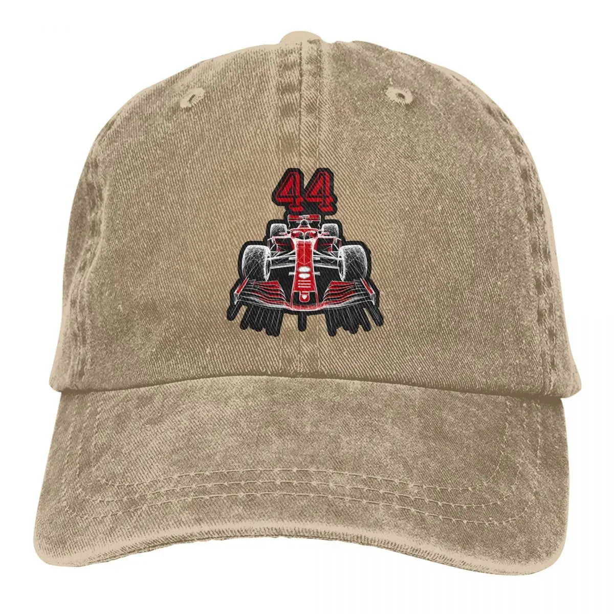 Red 44 Men Pure Color Baseball Hats F1 Sun Visor Caps Peaked Cap