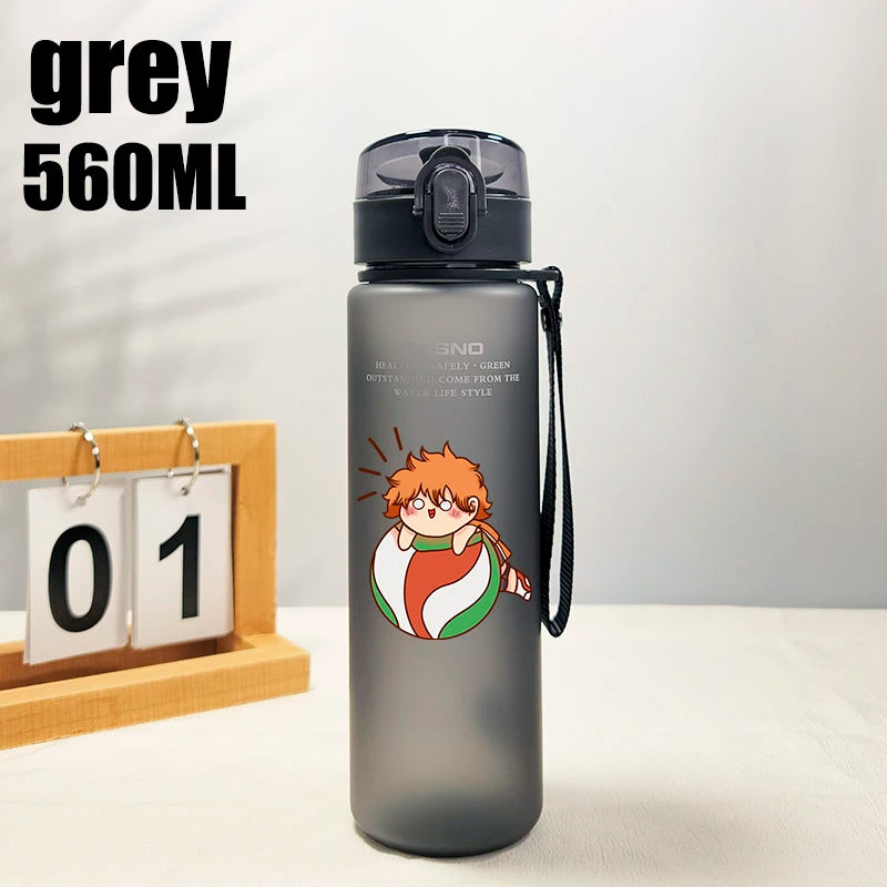 Anime Kawaii Cartoon Q Version Haikyuu Tobio Kageyama Plastic Water Bottle Summer Sports Water Cup Birthday Gift Peripherals
