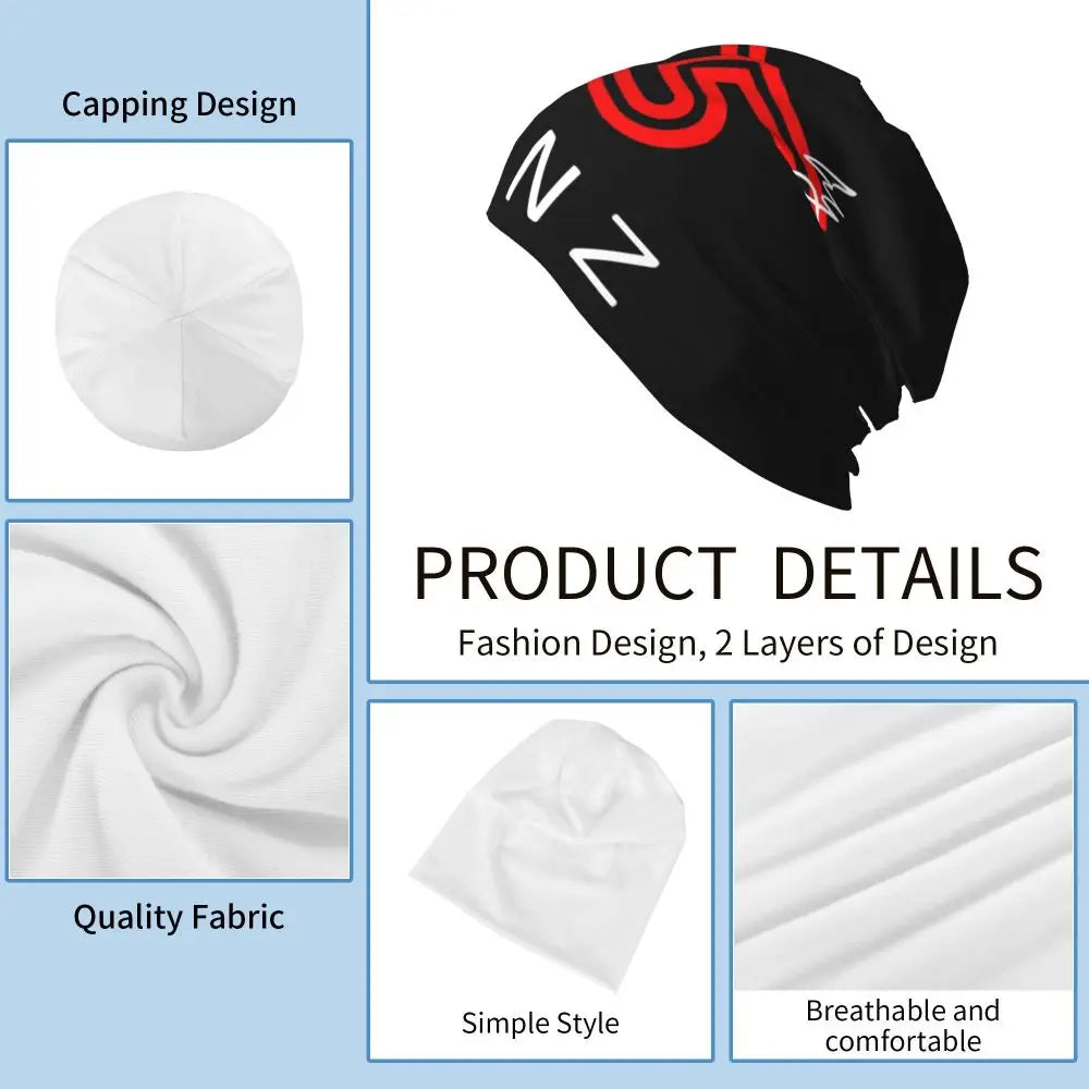 Carlos Sainz Jr F1 Signature Graphic - Dark Warm Knitted Cap Fashion Bonnet Hat Autumn Winter Beanies Hats for Unisex Adult