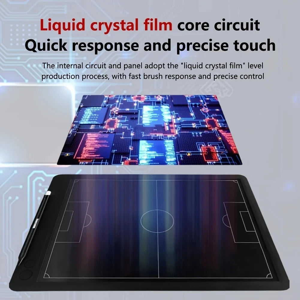 Pizarra electrónica de entrenamiento de fútbol Playmaker LCD, tablero de marcador de estrategia y táctica con pantalla LCD flexible y estilo