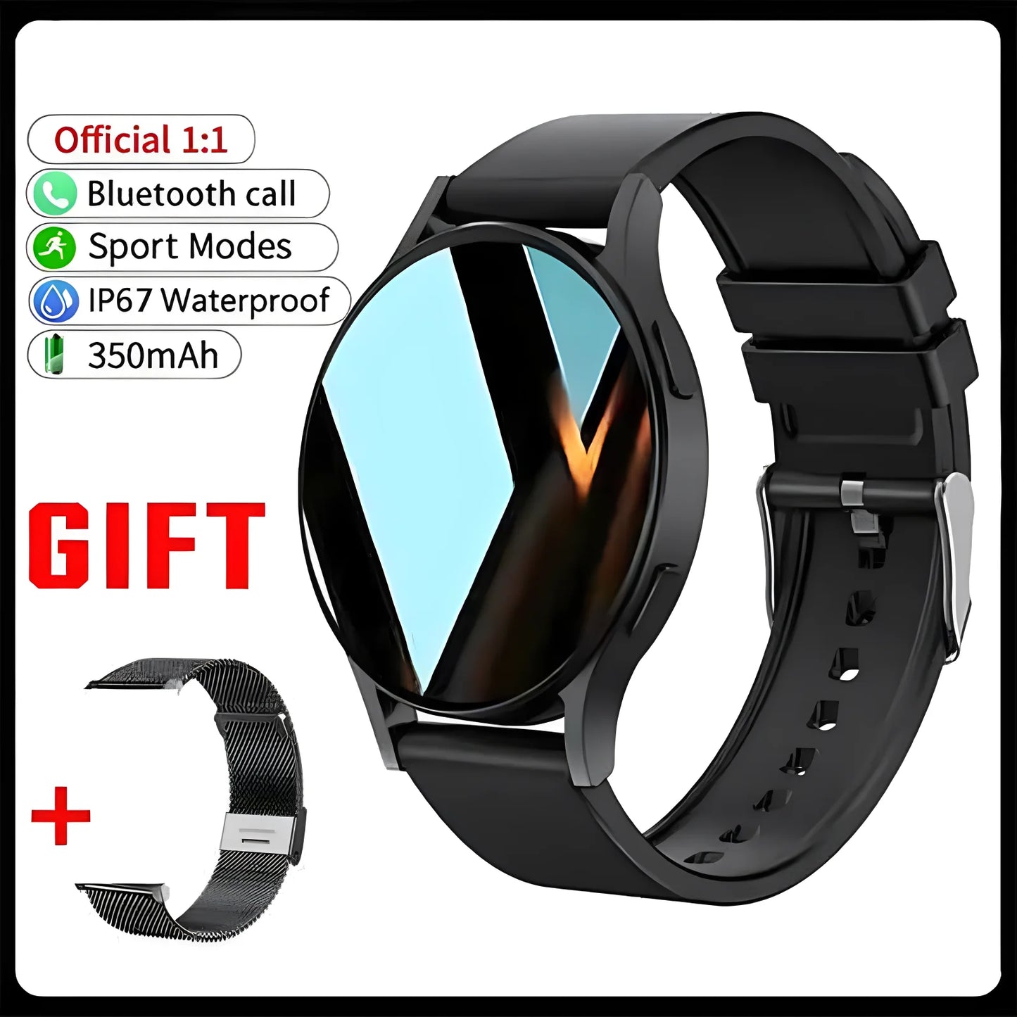 New Bluetooth Call Smart Watch 6 Heart Rate Custom Dials Sport Men Woman 2024 smart watch Health Monitor Smartwatch For Samsung