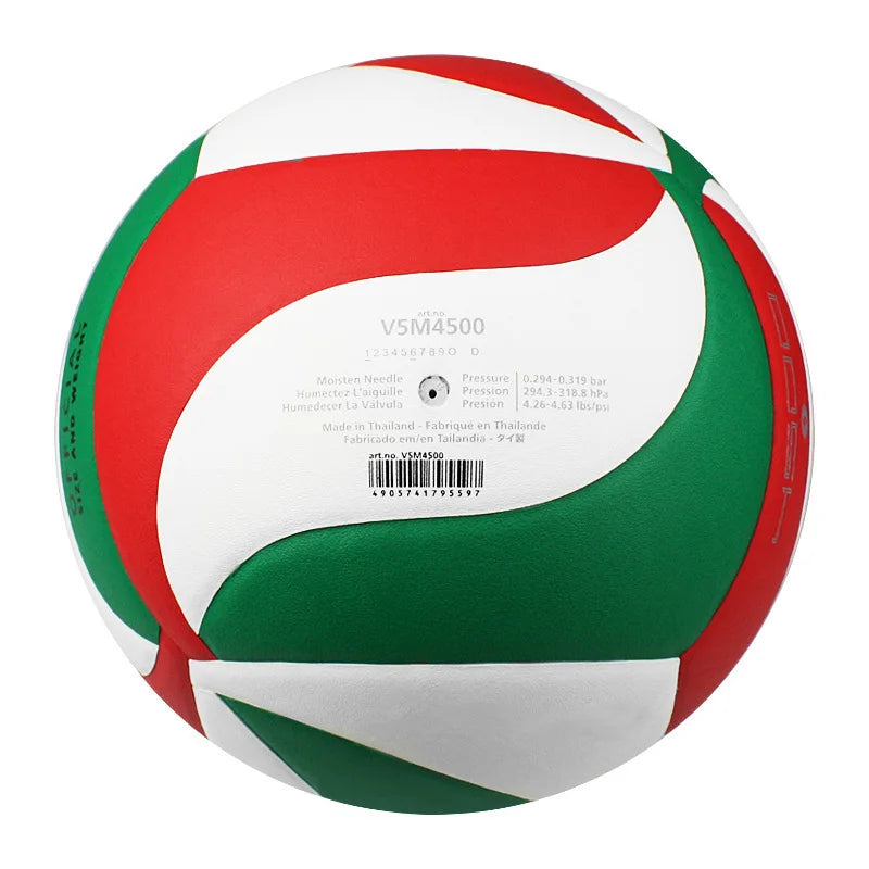 Balón de voleibol Molten 4500 original, tamaño estándar 5, de PU, para estudiantes, adultos y adolescentes, competición, entrenamiento al aire libre y en interiores.