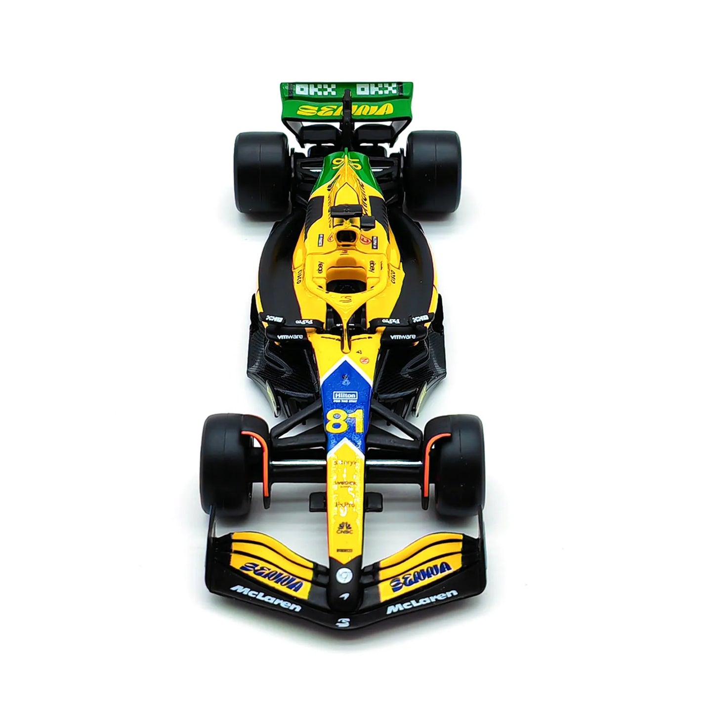 Bburago 1:43 2024 F1 Mclaren Mcl38 Monaco Grand Prix F1 Alloy Miniature Diecast Model #4 #81 Lando Norris F1 Car Toys Gift