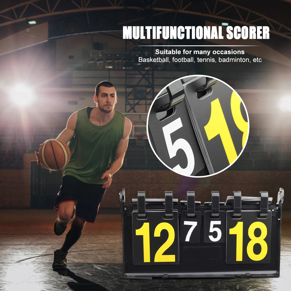 Marcador de tenis de mesa deportivo de 2/4 dígitos, marcador de competición de baloncesto, fútbol y voleibol, equipo de ejercicio