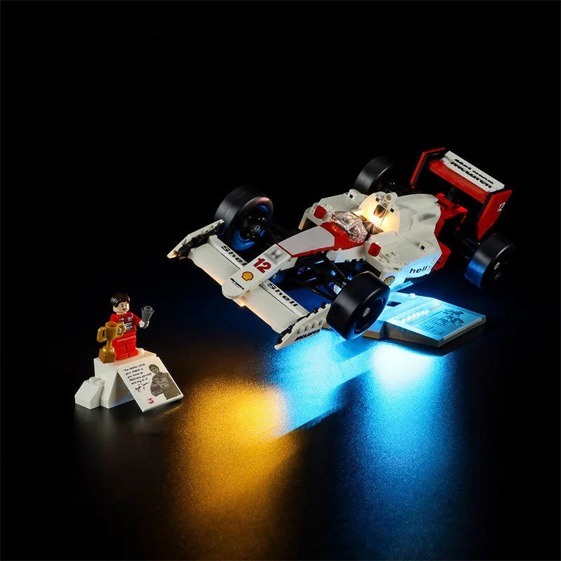 (Only LED Light No Bricks) 10330 MP4/4 & Ayrtons Sennas Building Blocks Bricks Kits Sets Not Include Model