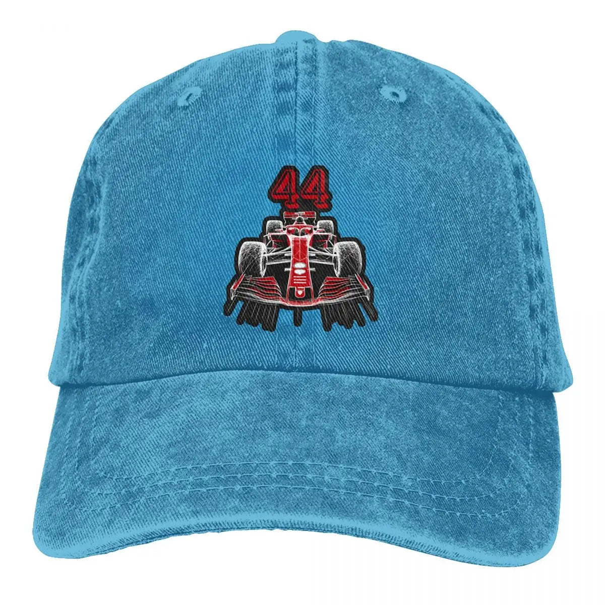 Red 44 Men Pure Color Baseball Hats F1 Sun Visor Caps Peaked Cap