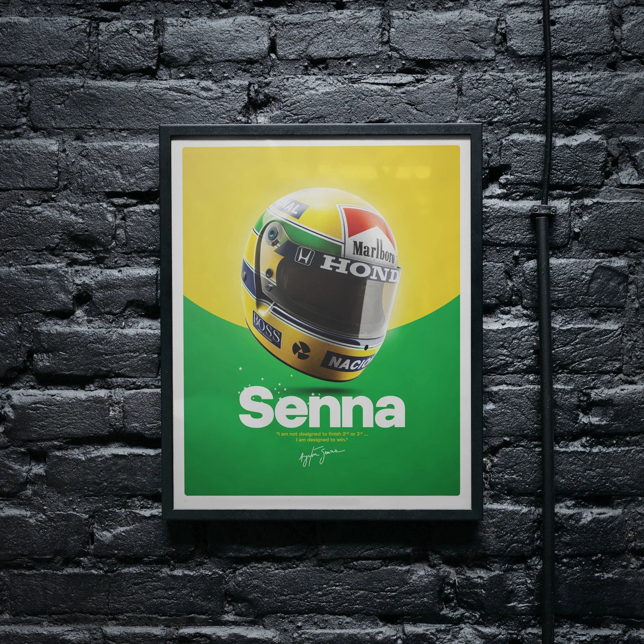 MP4/4 Ayrton Senna Helmet San Marino GP 1988 Poster Canvas Painting Prints Wall Art Pictures For Living Room Home Decoration
