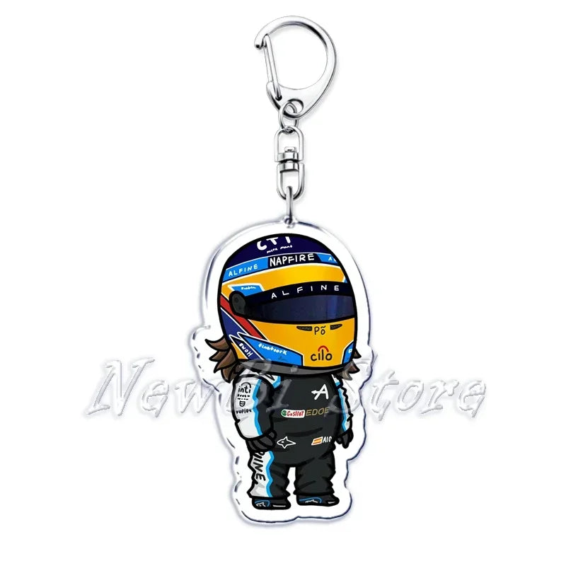 Fast Furious Racing Motorcycle Player Keychains for Accessories Bag Bicycle Helmet Driver Key Chain Keyring Jewelry Fans Gift