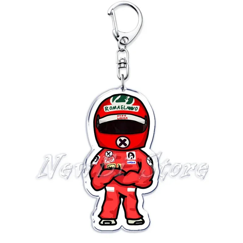Fast Furious Racing Motorcycle Player Keychains for Accessories Bag Bicycle Helmet Driver Key Chain Keyring Jewelry Fans Gift