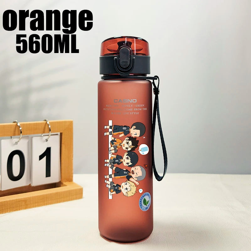 Anime Kawaii Cartoon Q Version Haikyuu Tobio Kageyama Plastic Water Bottle Summer Sports Water Cup Birthday Gift Peripherals