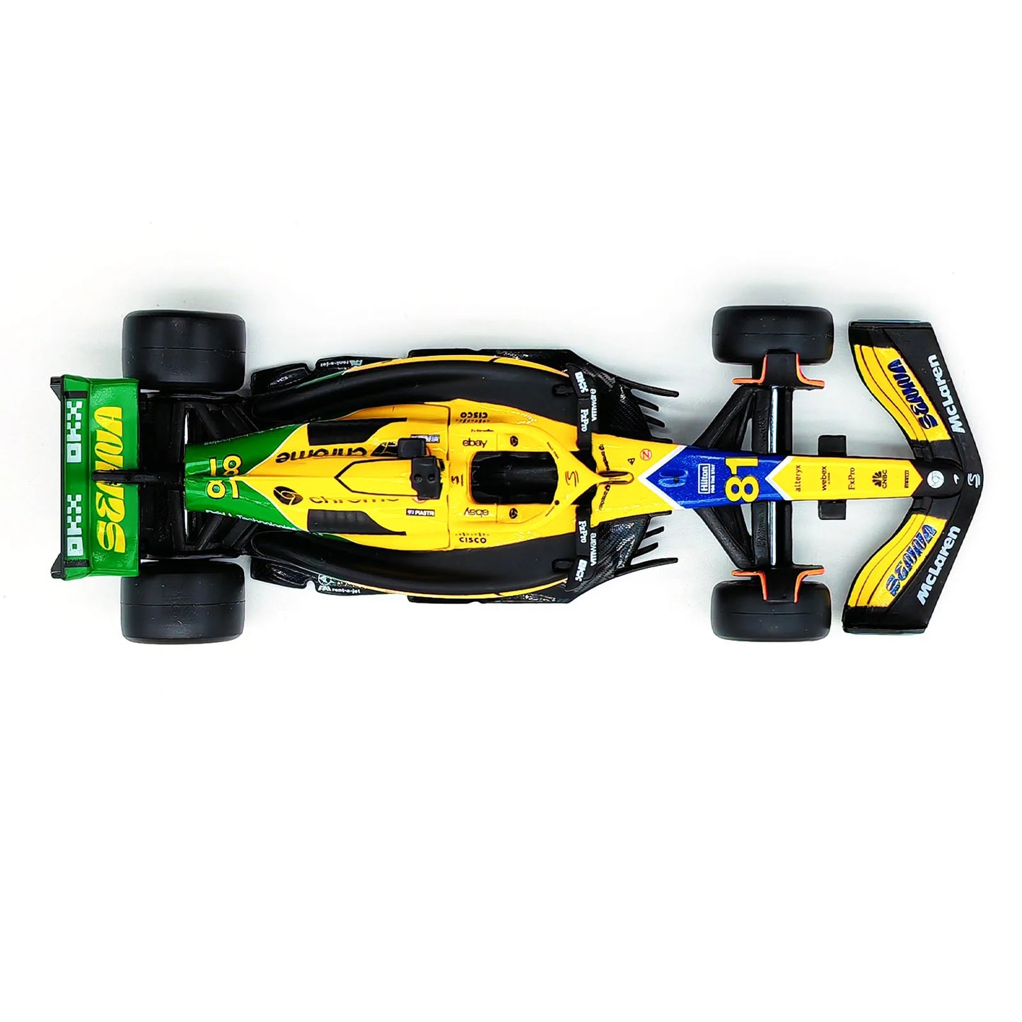 Bburago 1:43 2024 F1 Mclaren Mcl38 Monaco Grand Prix F1 Alloy Miniature Diecast Model #4 #81 Lando Norris F1 Car Toys Gift
