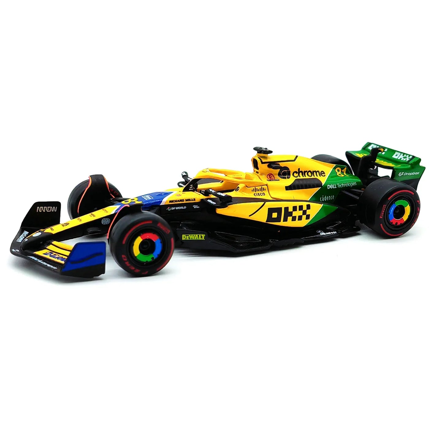 Bburago 1:43 2024 F1 Mclaren Mcl38 Monaco Grand Prix F1 Alloy Miniature Diecast Model #4 #81 Lando Norris F1 Car Toys Gift