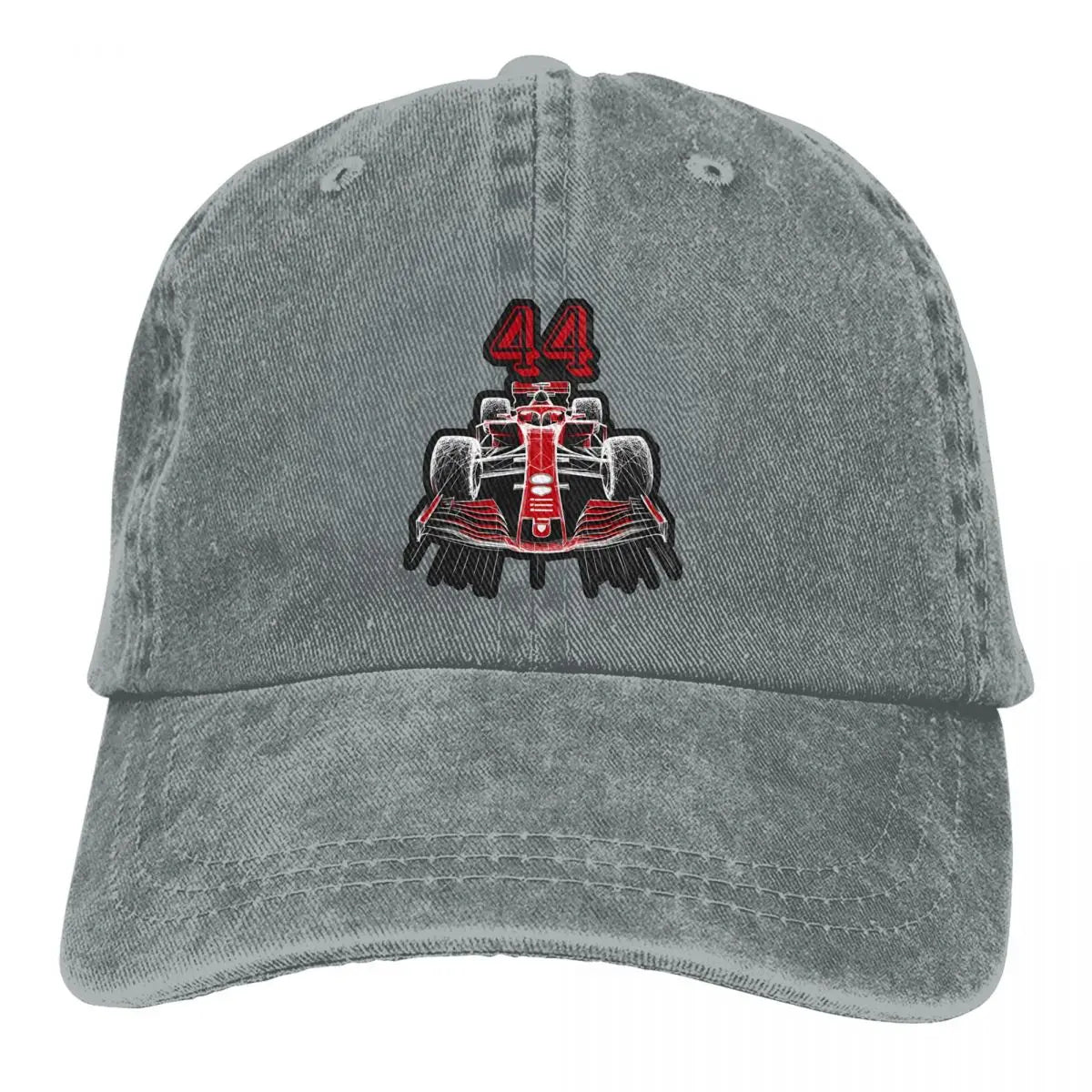 Red 44 Men Pure Color Baseball Hats F1 Sun Visor Caps Peaked Cap