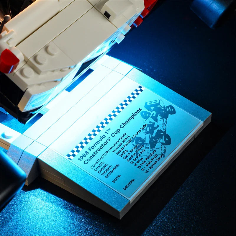 (Only LED Light No Bricks) 10330 MP4/4 & Ayrtons Sennas Building Blocks Bricks Kits Sets Not Include Model