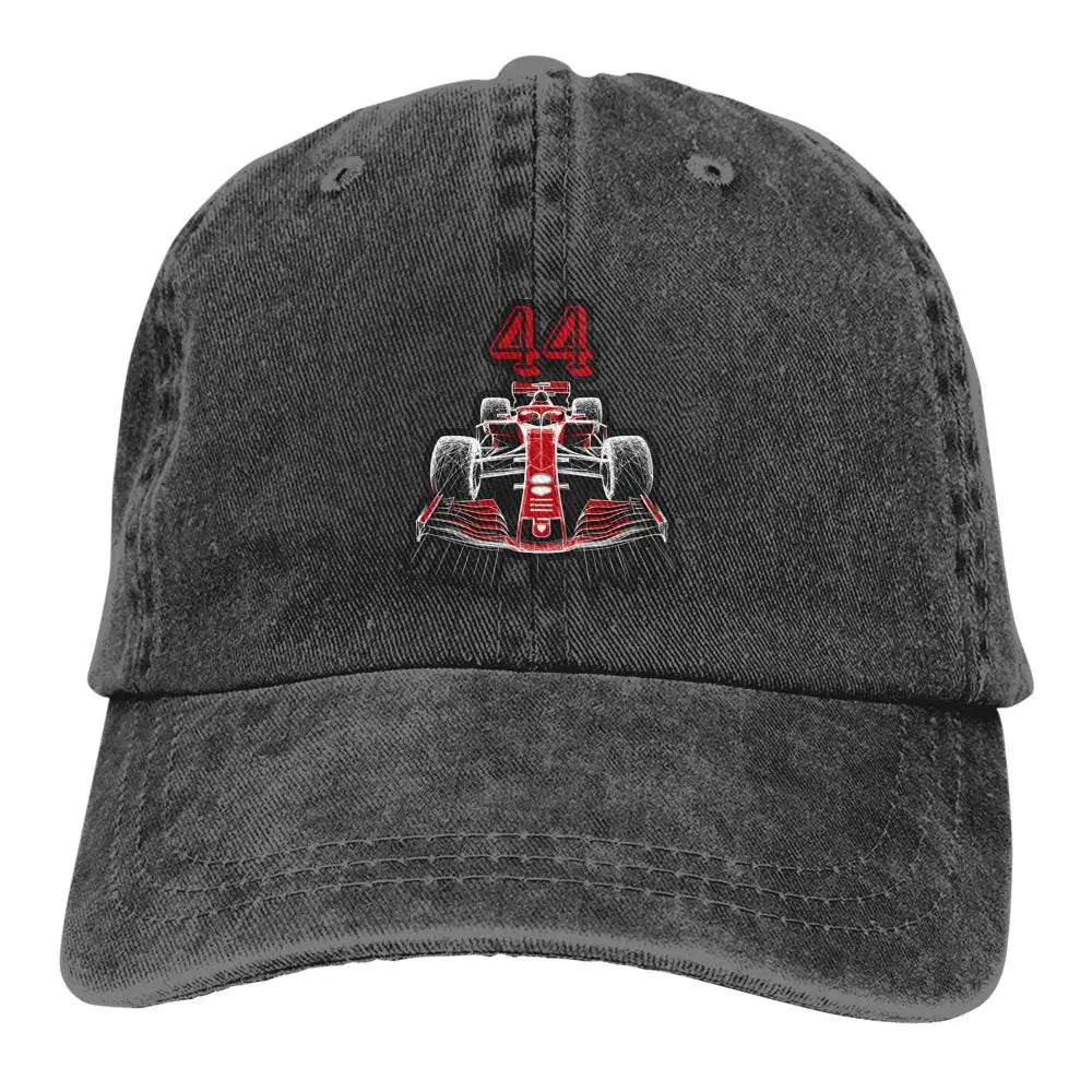 Red 44 Men Pure Color Baseball Hats F1 Sun Visor Caps Peaked Cap