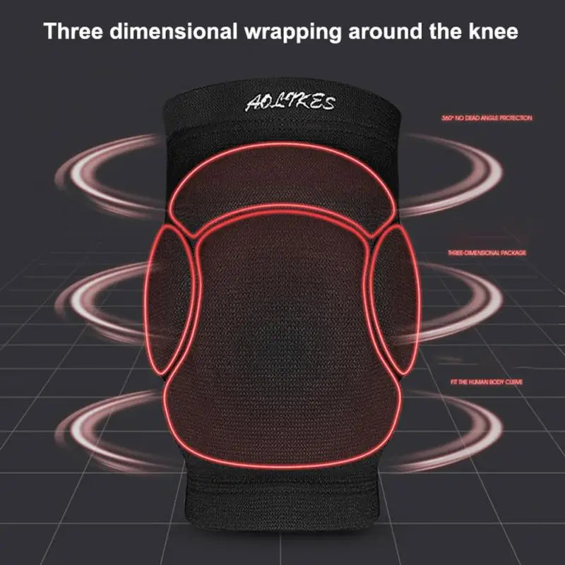 Rodilleras deportivas para hombre y mujer, de esponja anticolisión, para voleibol, hip-hop, baile, protección engrosada, leggings de esquí.