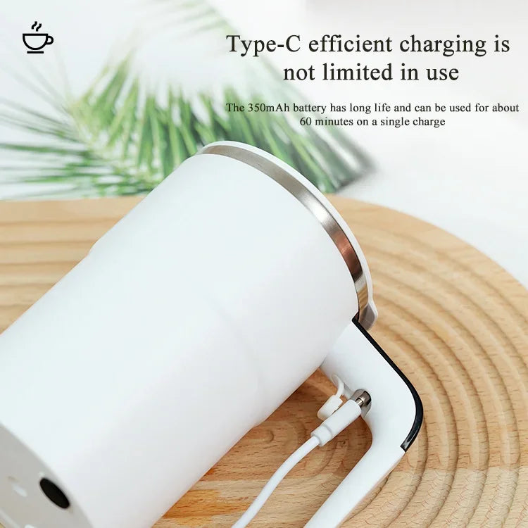 Electric Stainless Steel Lazy Rotating Mug, Magnetic Stirring Cup, Automatic Self Stirring Mug, Coffee Milk Juice Mixing Cup