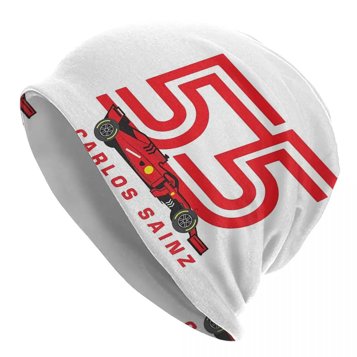 Carlos Sainz Jr F1 Signature Graphic - Dark Warm Knitted Cap Fashion Bonnet Hat Autumn Winter Beanies Hats for Unisex Adult