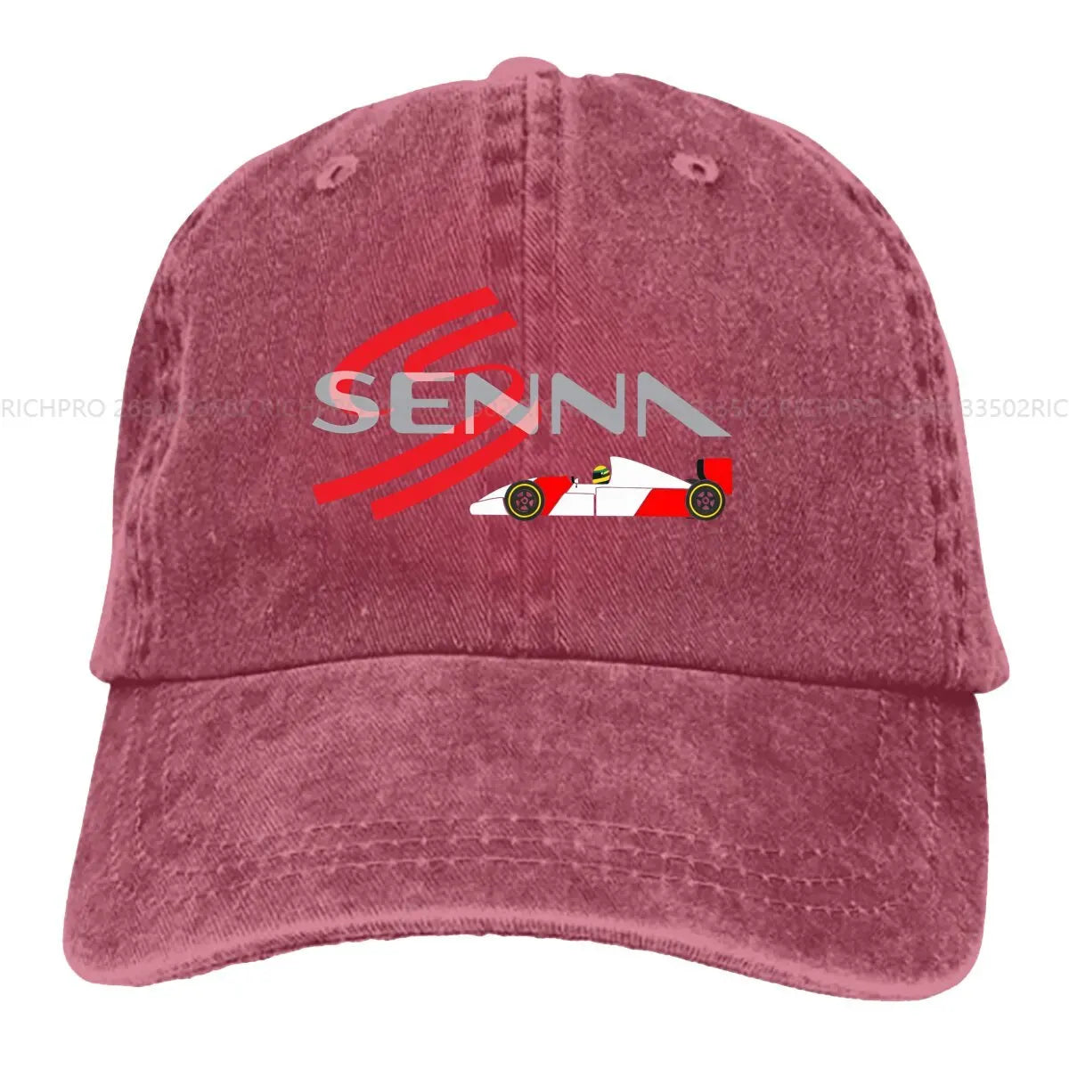 Pure Color Dad Hats Cool Women's Hat Sun Visor Baseball Caps F1 AYRTON SENNA Peaked Cap