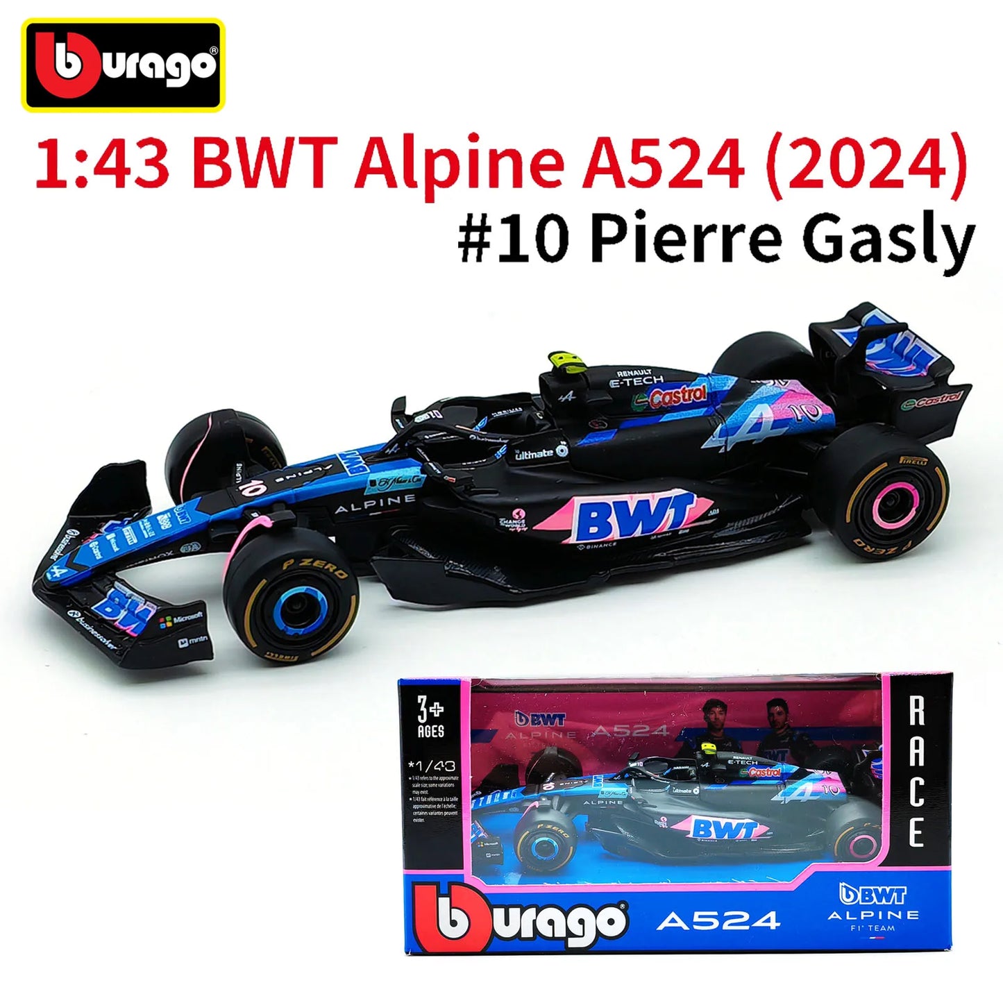Bburago 1:43 2024 F1 Mclaren Mcl38 Monaco Grand Prix F1 Alloy Miniature Diecast Model #4 #81 Lando Norris F1 Car Toys Gift