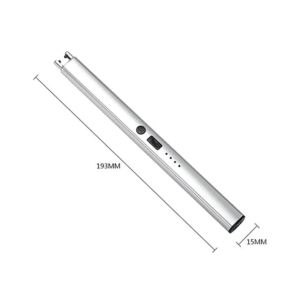 19.3cm Pulse Igniter USB Rechargeable Windproof Long Aluminum Alloy Camping Gas Stove Flameless Electric Igniter Kitchen Supply