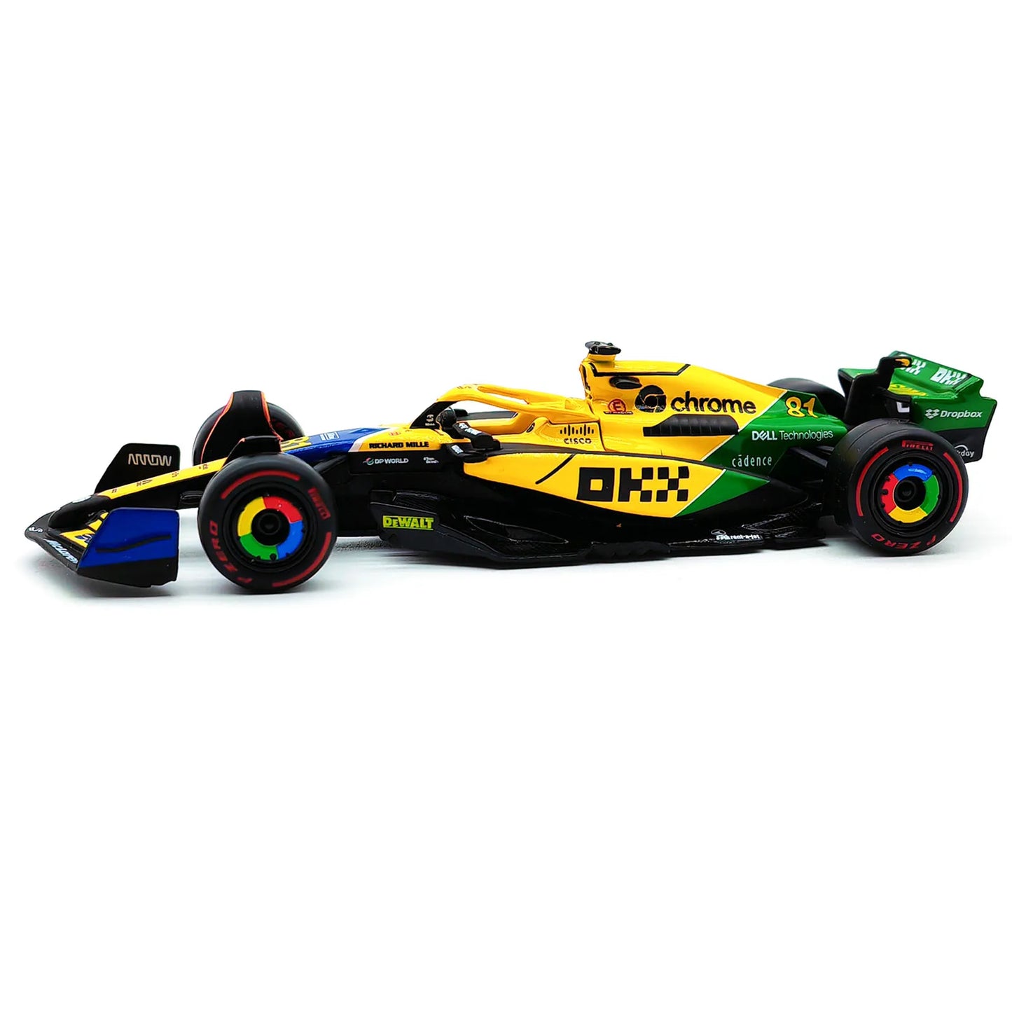 Bburago 1:43 2024 F1 Mclaren Mcl38 Monaco Grand Prix F1 Alloy Miniature Diecast Model #4 #81 Lando Norris F1 Car Toys Gift