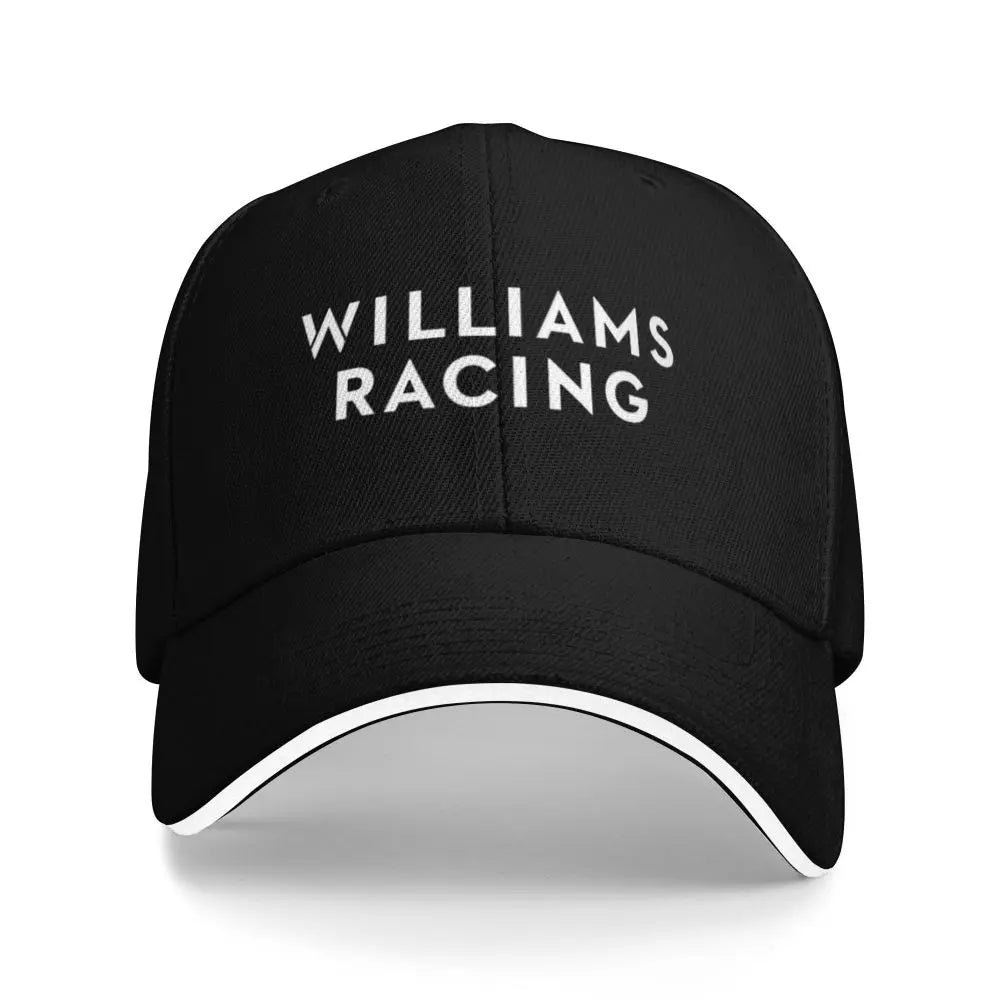 White Williams Racing Letters F1 Sport Baseball Caps For Womens Adult Female Beach Sunscreen Hats Snapback Cap