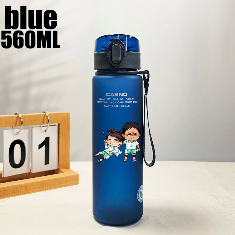 Anime Kawaii Cartoon Q Version Haikyuu Tobio Kageyama Plastic Water Bottle Summer Sports Water Cup Birthday Gift Peripherals