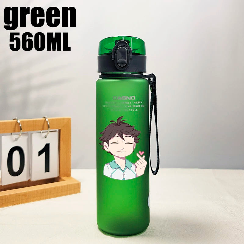 Anime Kawaii Cartoon Q Version Haikyuu Tobio Kageyama Plastic Water Bottle Summer Sports Water Cup Birthday Gift Peripherals
