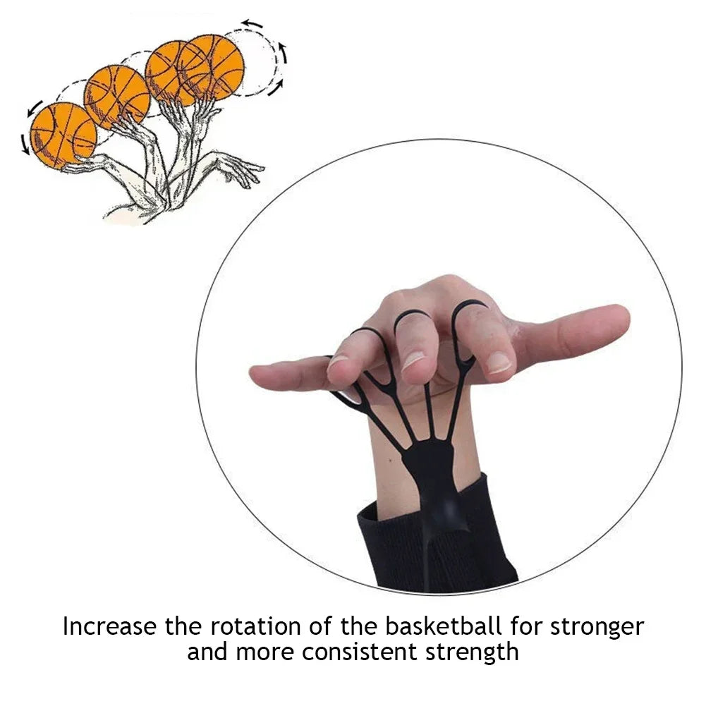 Ayuda de tiro de baloncesto, equipo de entrenamiento de silicona, corrector de lanzamiento de baloncesto, soporte de mano para postura de tiro.