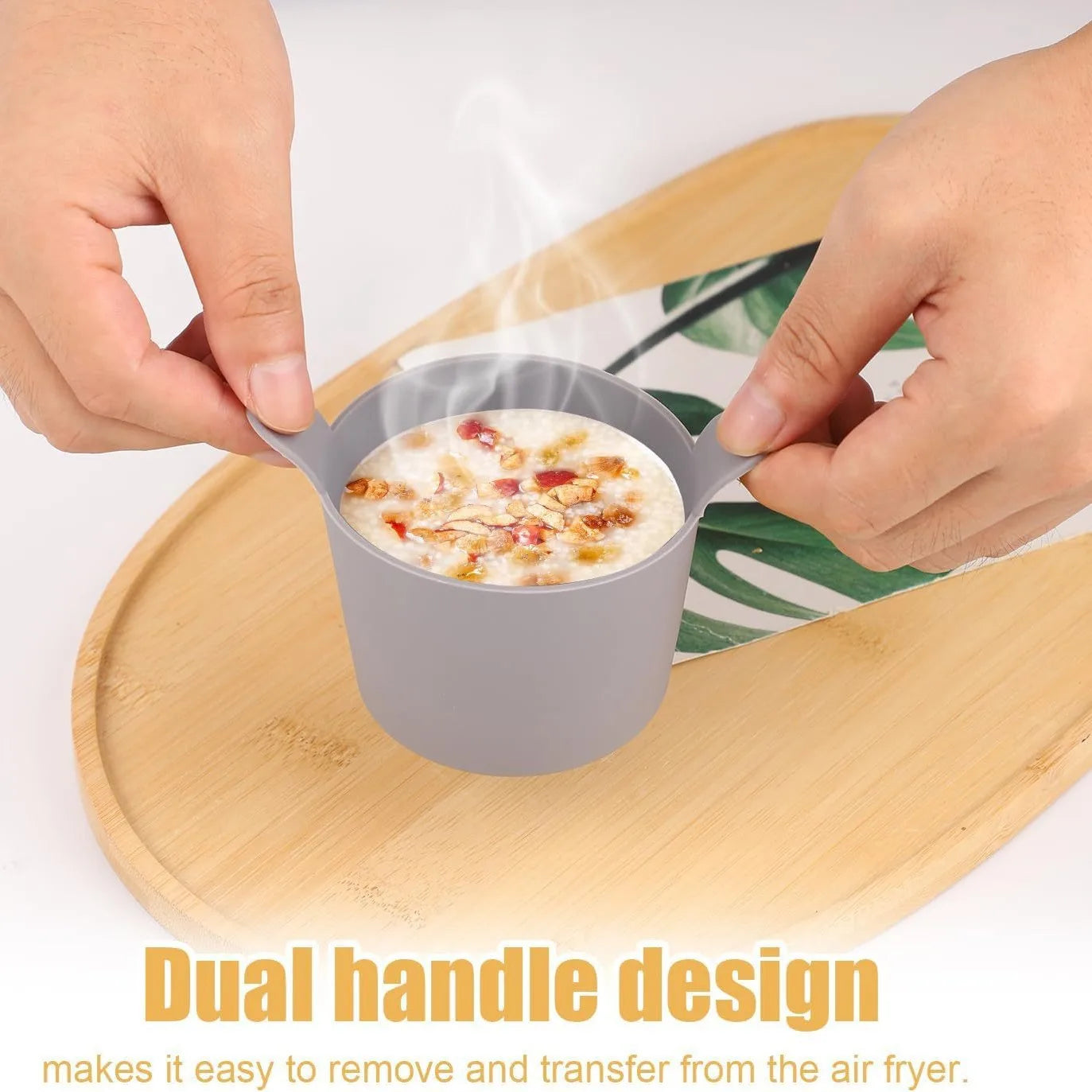 2/4Pcs Air Fryer Silicone Egg Poacher Cups Silicone Egg Cooker Mold Baking Custard Tart Pie Desserts Reusable Egg Poaching Maker