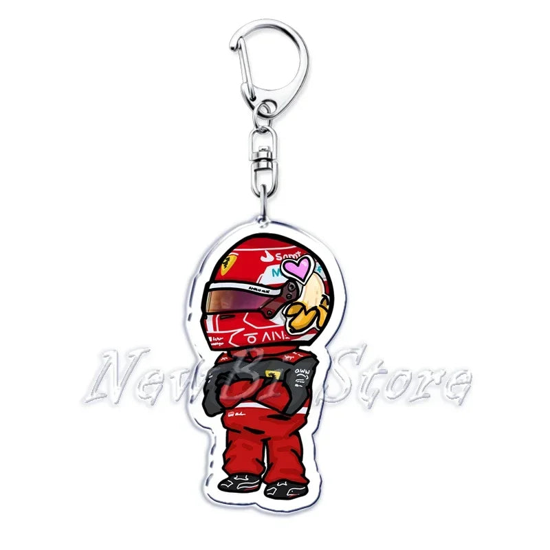Fast Furious Racing Motorcycle Player Keychains for Accessories Bag Bicycle Helmet Driver Key Chain Keyring Jewelry Fans Gift