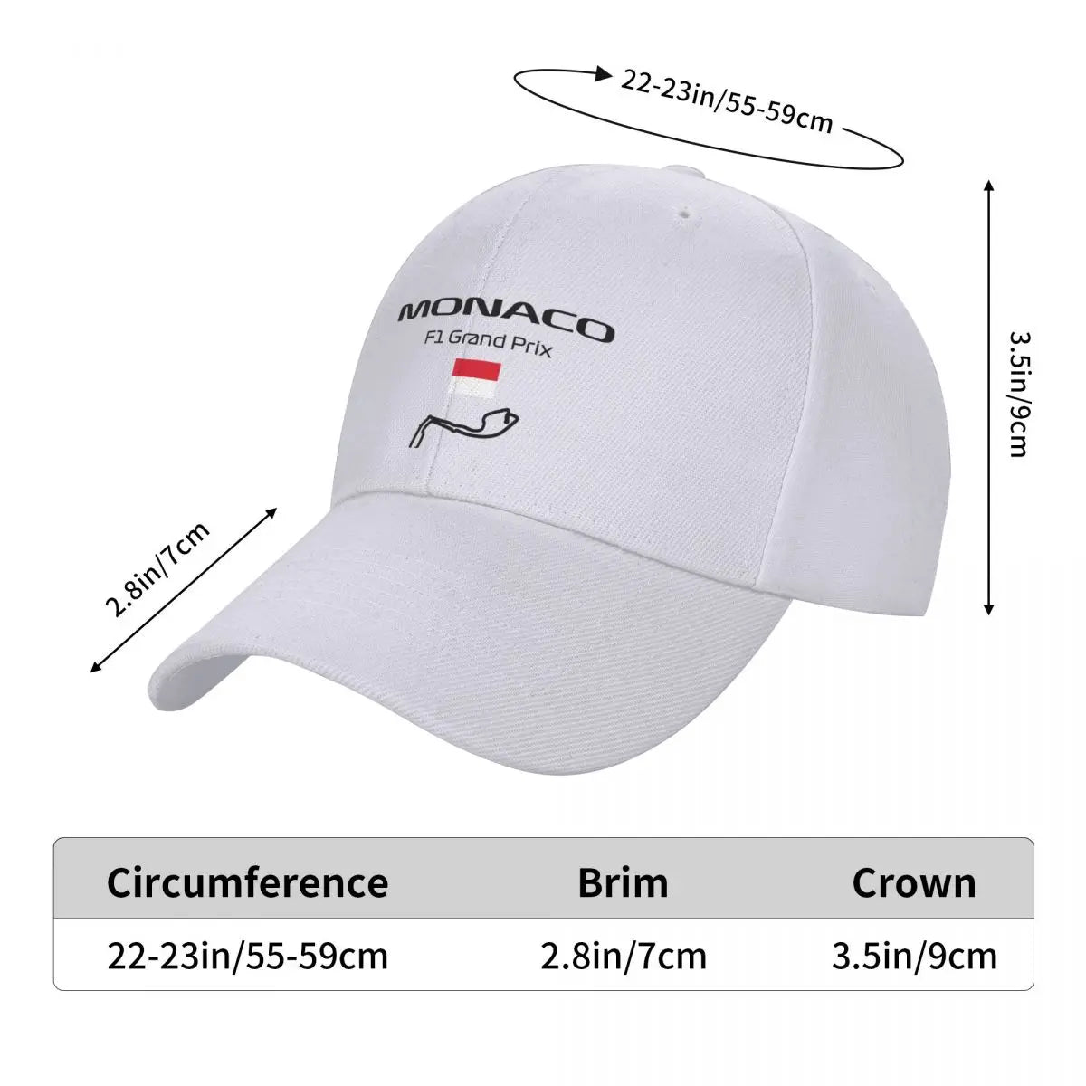 Monaco F1 Race Baseball Cap Mountaineering Luxury Cap For Women Men's