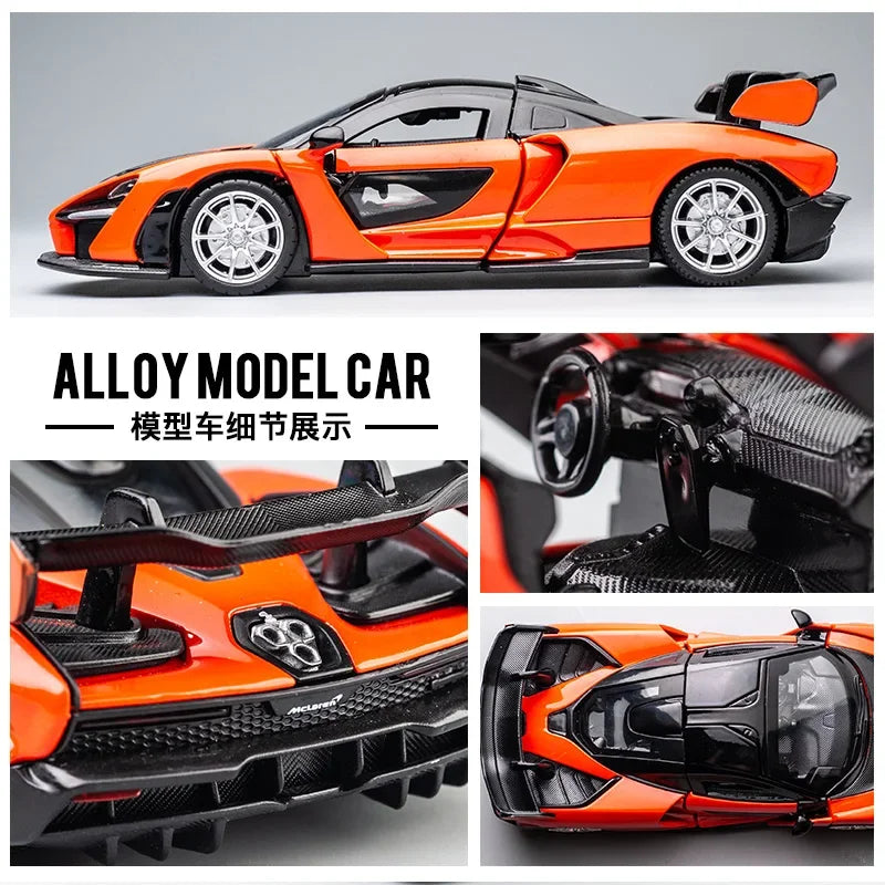 1/32 McLaren Senna Alloy Sports Car Model Diecasts Metal Toy Vehicles Car Model Simulation Sound Light Collection Toy Gift