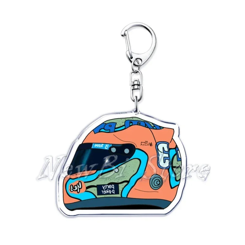 Fast Furious Racing Motorcycle Player Keychains for Accessories Bag Bicycle Helmet Driver Key Chain Keyring Jewelry Fans Gift