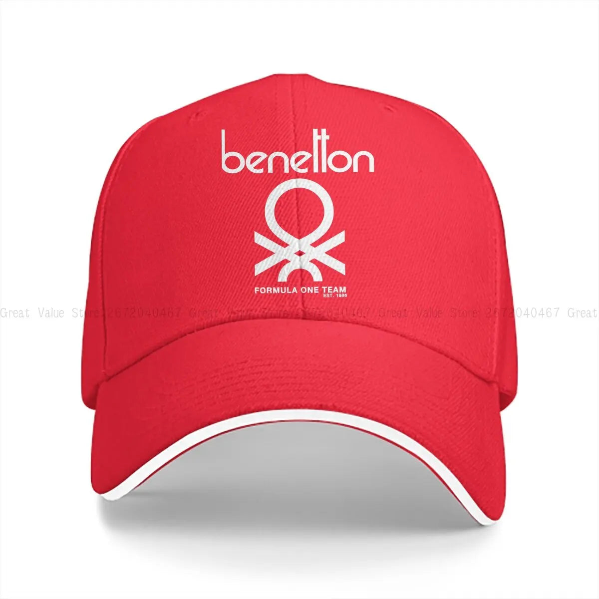 Pure Color Dad Hats Benetton Formula Team 80S Collection Men's Hat Sun Visor Baseball Caps Formula 1 F1 Peaked Cap