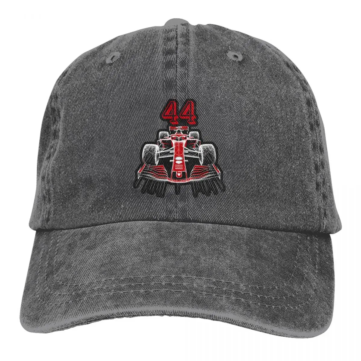 Red 44 Men Pure Color Baseball Hats F1 Sun Visor Caps Peaked Cap