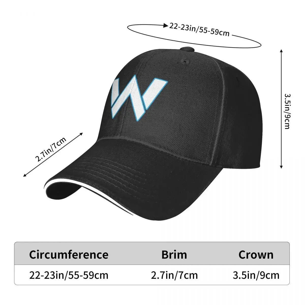 Williams F1 Blue & White Baseball Cap Mountaineering Streetwear Rugby Women Beach Fashion Men's