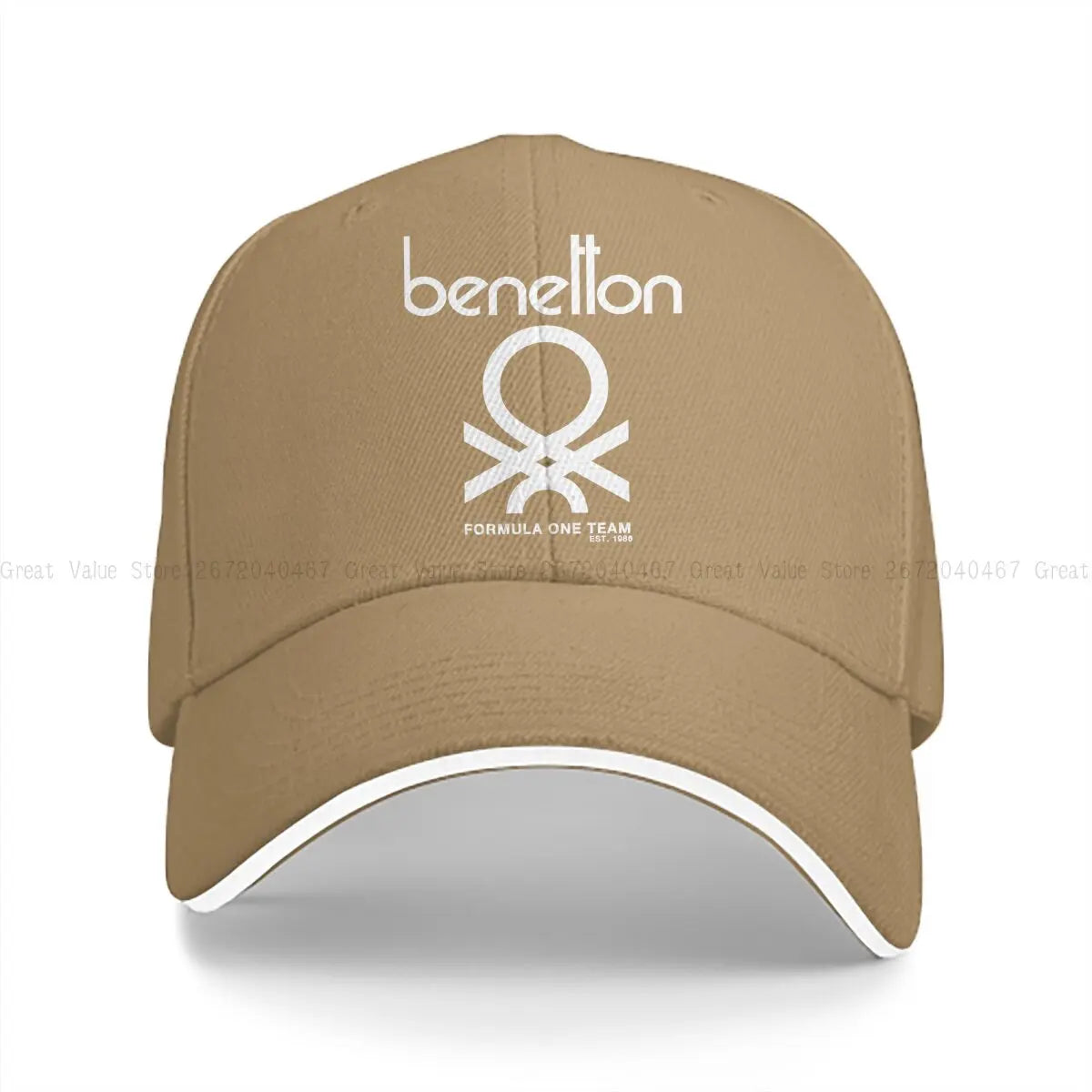 Pure Color Dad Hats Benetton Formula Team 80S Collection Men's Hat Sun Visor Baseball Caps Formula 1 F1 Peaked Cap