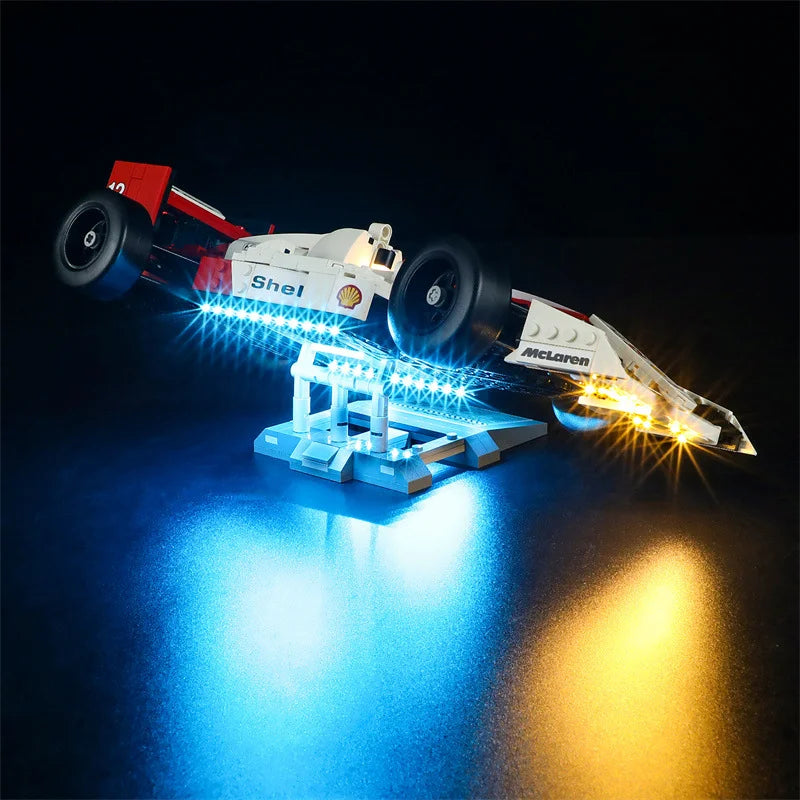 (Only LED Light No Bricks) 10330 MP4/4 & Ayrtons Sennas Building Blocks Bricks Kits Sets Not Include Model