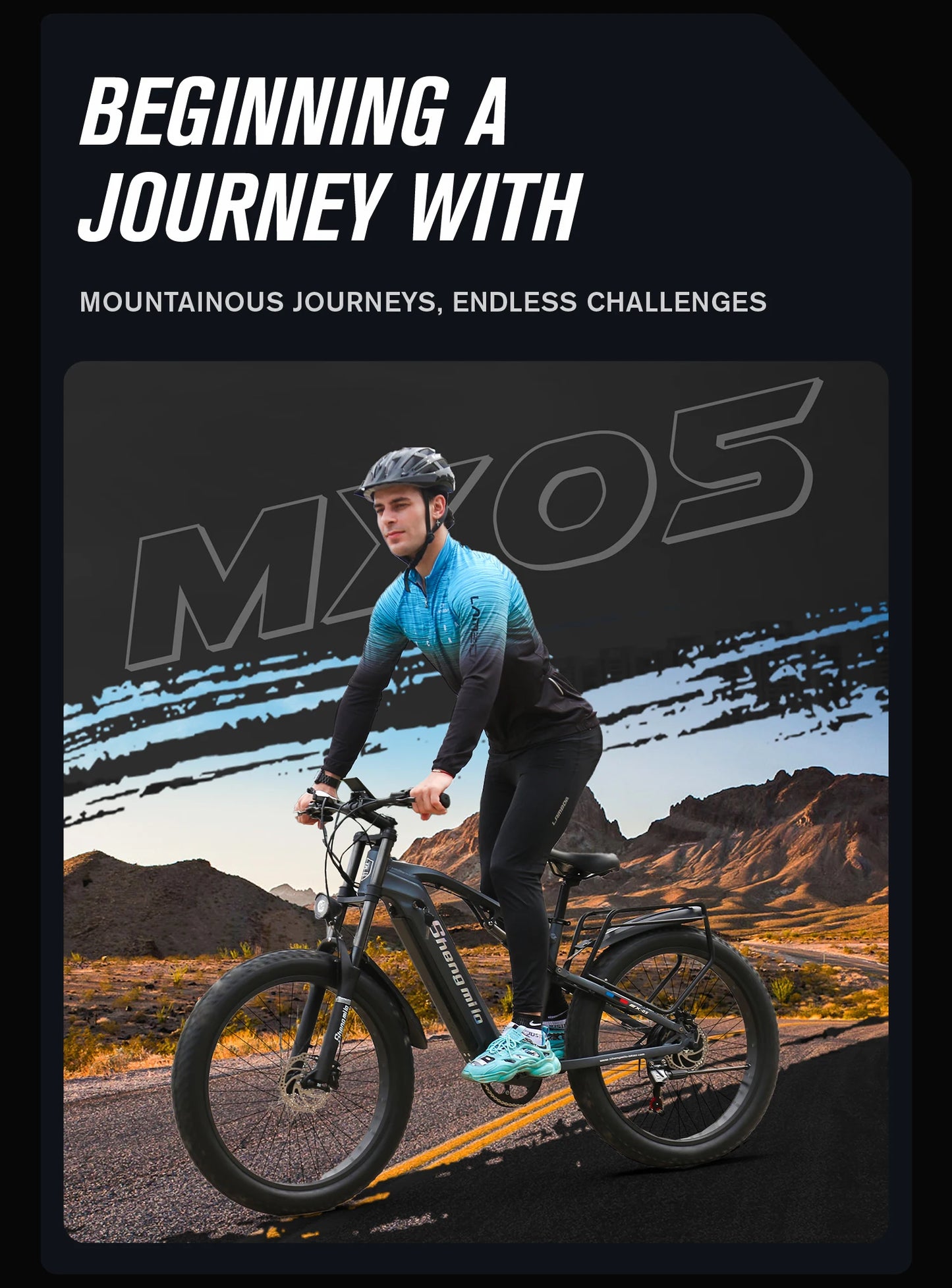 Shengmilo Electric Bicycle ,Adult eBikes with 48V 17.5Ah Battery ,1000W BAFANG Motor ,Shimano 7 Speed,Fat Tire Mountain bikes