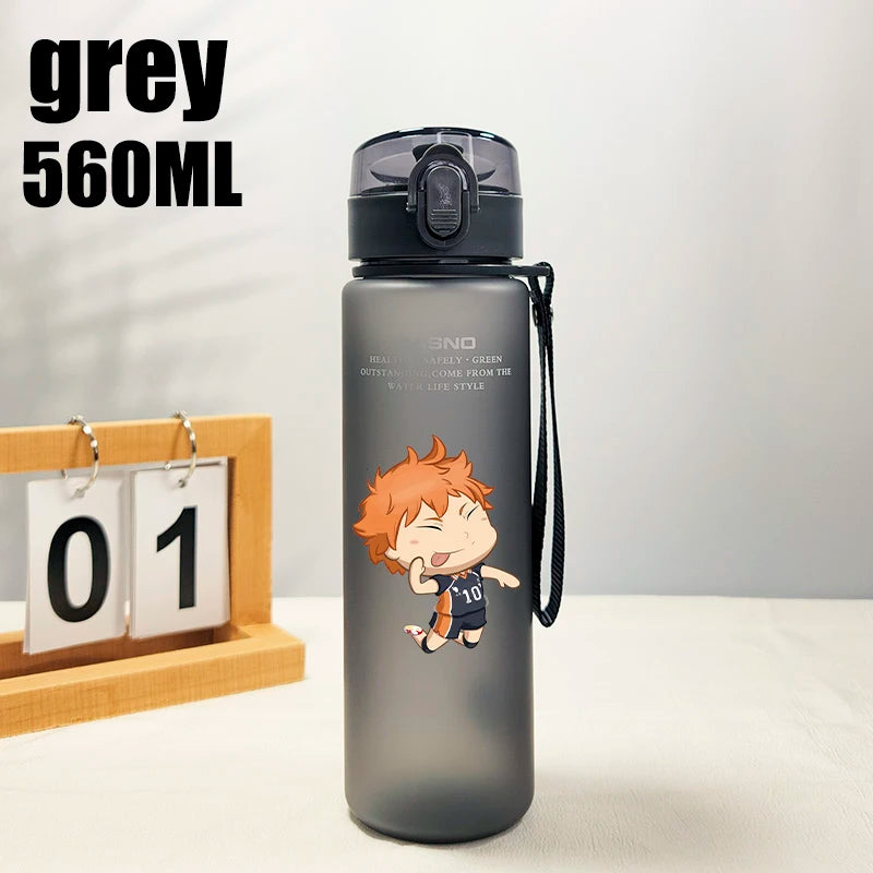 Anime Kawaii Cartoon Q Version Haikyuu Tobio Kageyama Plastic Water Bottle Summer Sports Water Cup Birthday Gift Peripherals