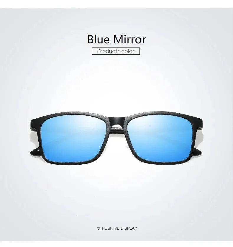Luxury Men Polarized Sunglasses Fashion Vintage Square Ultra Light TR90 Frame Driving Fishing Sun Glasses For Man UV400 Eyewear